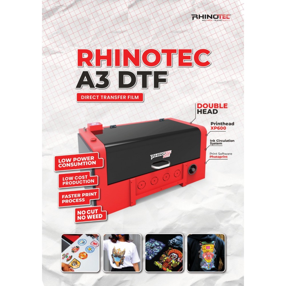 Paket Usaha Printer DTF A3 dan Curing Rhinotec A3 DTF Roll To Roll