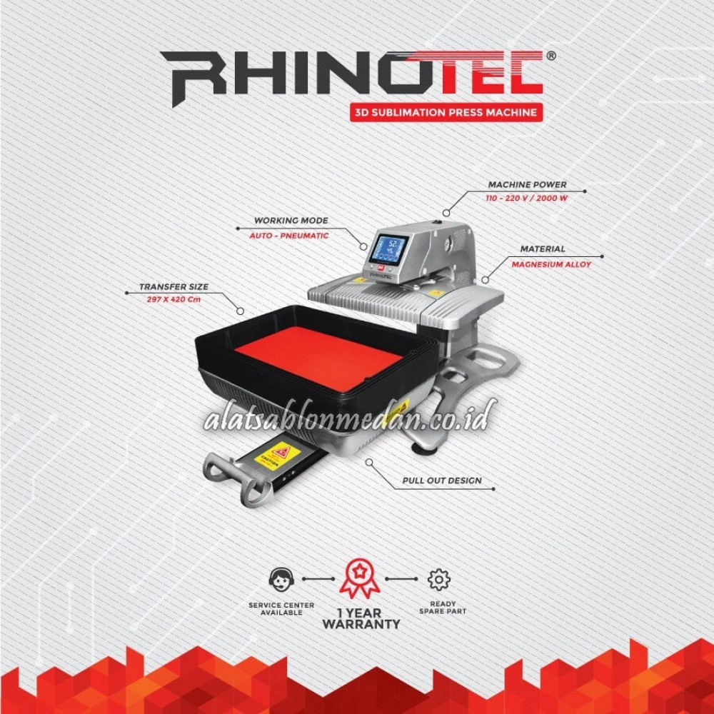 Rhinotec RSM-03 | Mesin Press Sublimasi 3D