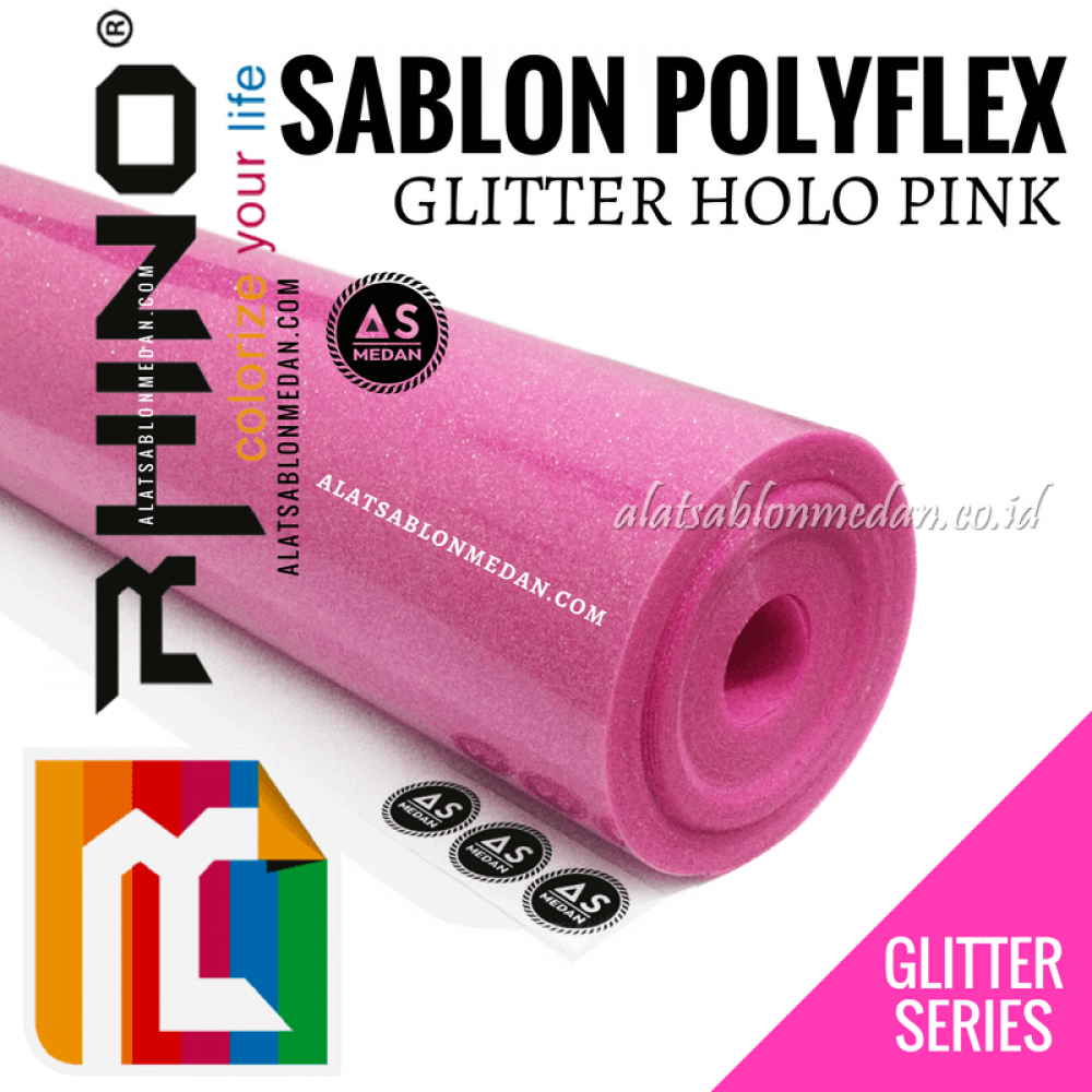 Polyflex Glitter Holo Pink