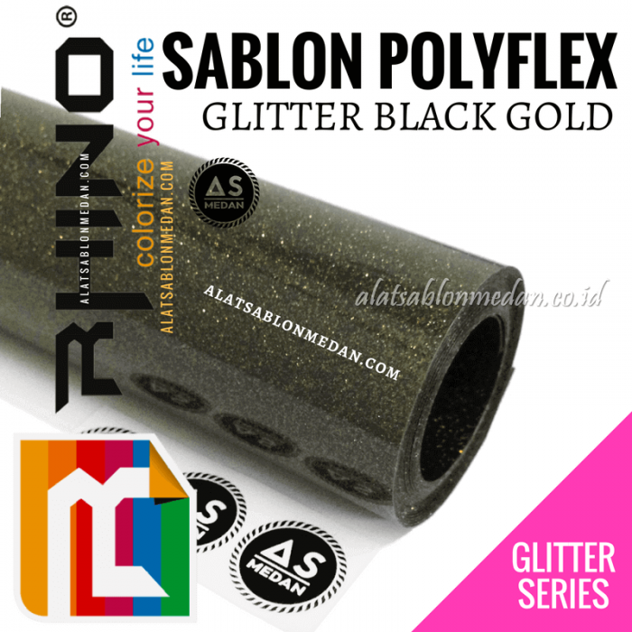 Polyflex Glitter Black Gold